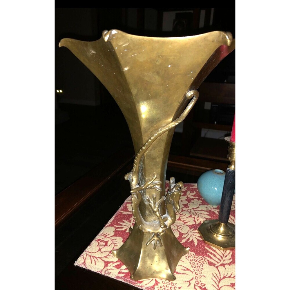 Meiji Era Rare Unique Finish Bronze Dragon Vase Old Antique JAPANESE